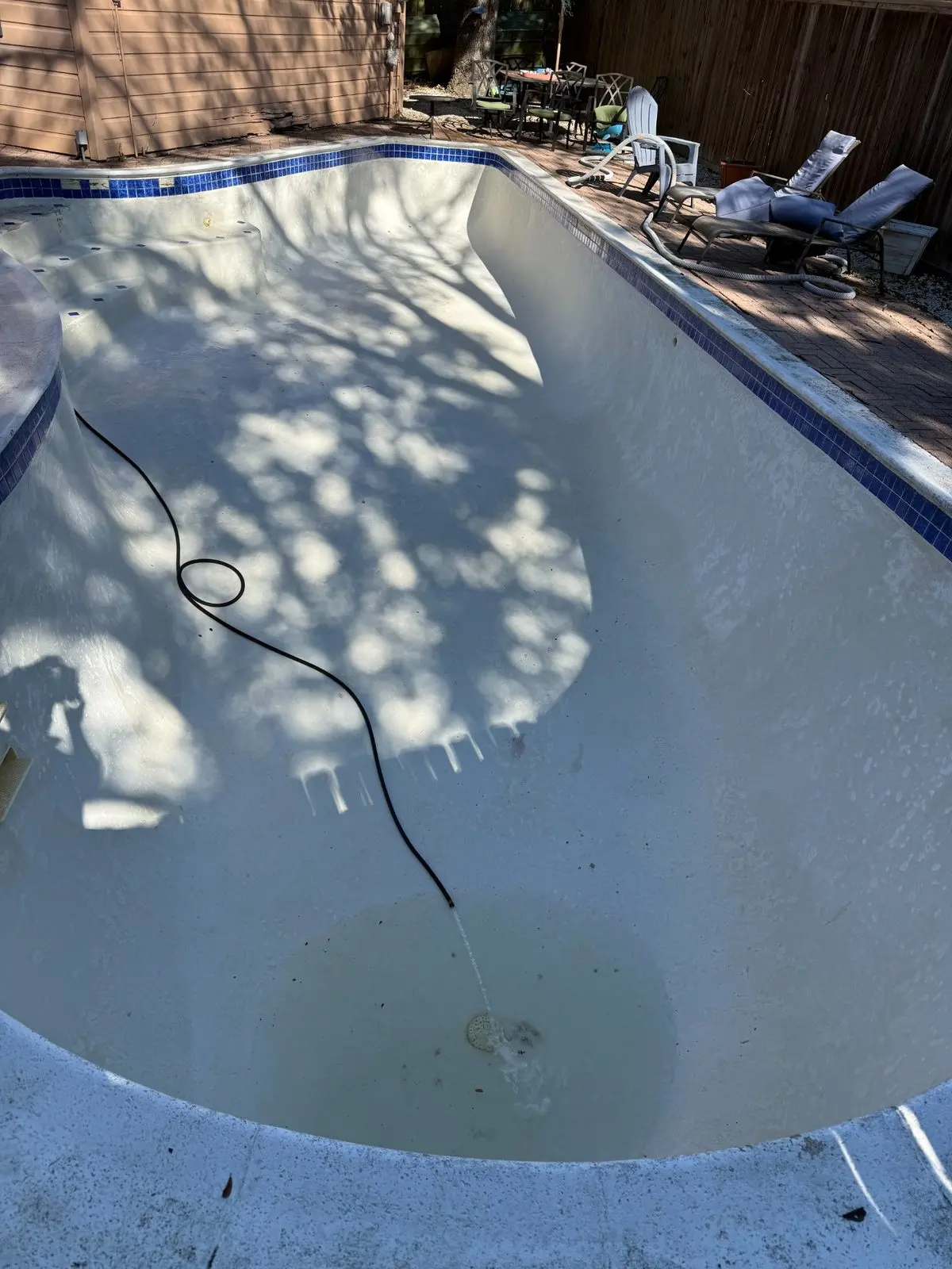 Swimming pool drain and repair project